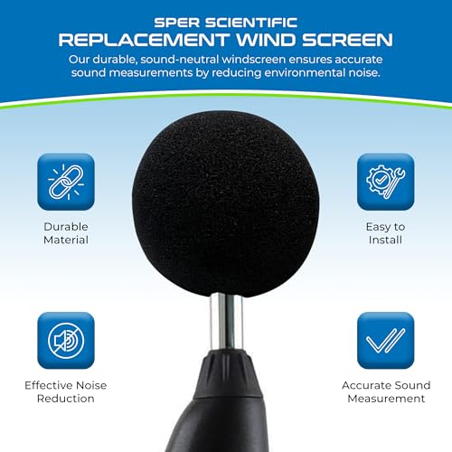 Sper Scientific 840091 Replacement Wind Screen for Sound Meter – 1 Count