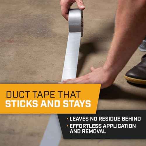 Lockport 5 Pack Duct Tape Heavy Duty Waterproof, Strong Adhesive Silver Duct Tape Bulk for Indoor Outdoor Repairs, Tear by Hand - 30 Yards x 2 Inch