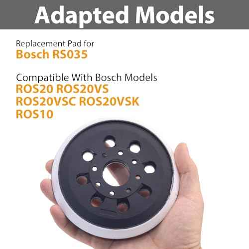 5 Inch Sander Pad Hook and Loop for Bosch, 5" 8 Hole Sander Replacement Pad for RS034 RS035 Compatible with Bosch ROS10 ROS20 ROS20VS ROS20VSC ROS20VSK(1 Pack)