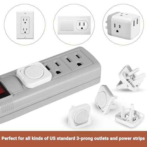 Outlet Covers Baby Proofing, 40 Pack Child Proof Plug Socket Covers Electric Plug Protectors Safety Caps to Prevent Power Shock, for US 3-Prong, White