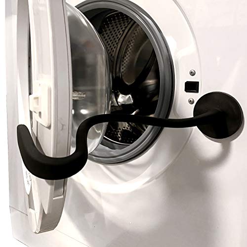 Spedtees Front Load Washer Door Prop - Magnetic Black Round, Keeps Door Open & Dry