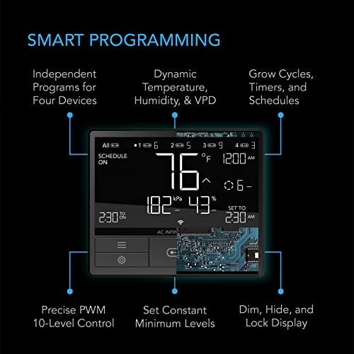AC Infinity Controller 69 PRO - Smart Environmental Controller for Grow Tents, Fans & Lights