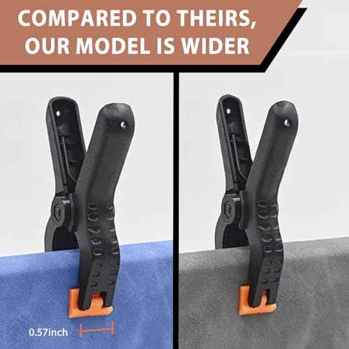 16 Pack Small Spring Clamps, 3.5 Inch Heavy Duty Clamps for Backdrop Stand, Plastic Clips for Crafts and Backdrop Clips for Crafts, Woodworking, Photography, Outdoor