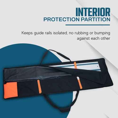 Rugged Tools Guide Rail Bag - Protective Track Saw Bag For Saw Guide Rails up to 59"
