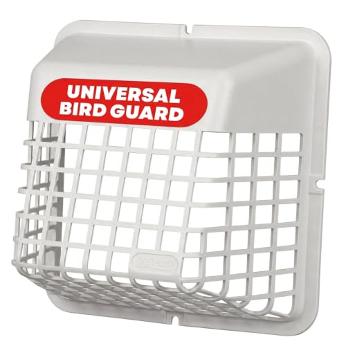 Deflecto White 3-4in Outdoor Vent Bird Guard | Fits 3-4 Inch Dryer/Bathroom Vents