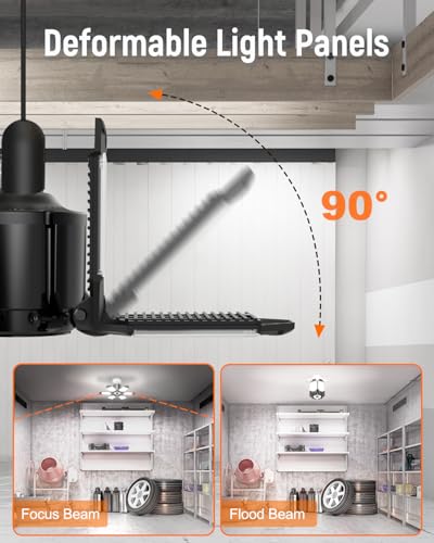Adiding 6+1 Panel LED Garage Ceiling Light 2 Pack 20000LM 6500K Daylight