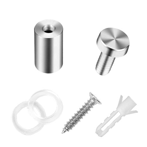 Standoff Screws, Sign Standoffs, Standoff Screws for Acrylic, Advertising Standoff Mount Metal, Sign Mounting Hardware, Sign Standoff Screws, Spacers & Standoffs, Stand Off Wall Mounts(0.47x0.75 in)