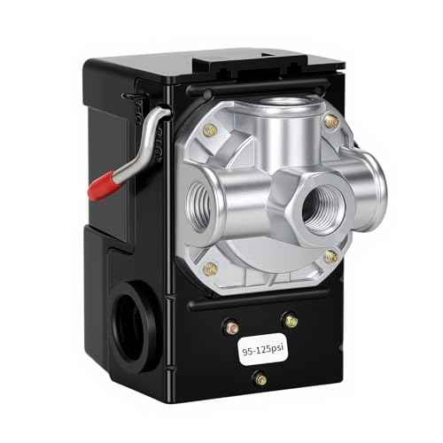 LF10-4H Air Compressor Pressure Switch Control NPT1/4 95-125 PSI 20A 4 Port Air Compressor Pressure Switch