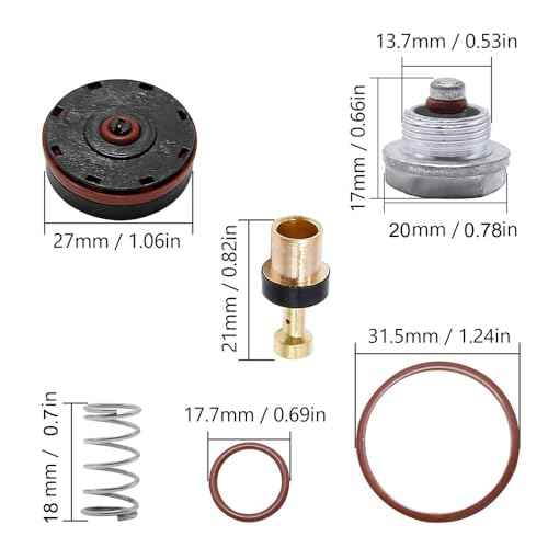 N008792 Regulator Repair Kit for Air Compressor, Compatible with Porter Cable/Craftsman/Dewalt/Ridgid, Replacement fits D55155 D55167 D55168 D55684 1WC94 1WC95 C002 C006 Compressor Regulator Parts