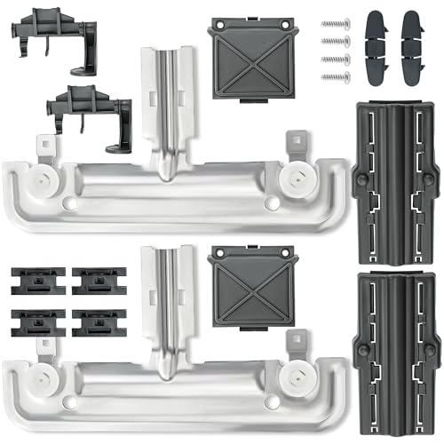 Romalon W10712395 Upper Rack Adjuster Kit for Whirlpool/Kenmore Dishwashers