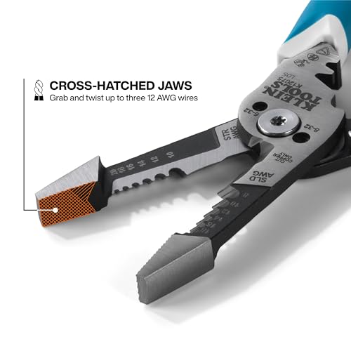 Klein Kurve Heavy-Duty Wire Stripper - Self-Opening, Slim-Forged Design, Electrical Pliers
