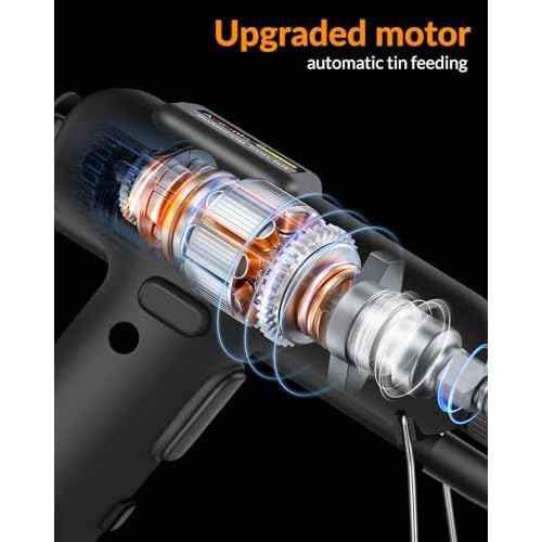 Soldering Iron Kit, 80W 110V Automatic Soldering Gun with Ceramic Heater, 8-in-1 Fast Heating Soldering Kit Includes Iron Tips, Solder Wire, Desoldering Pump, Tweezers for Repairs and DIY