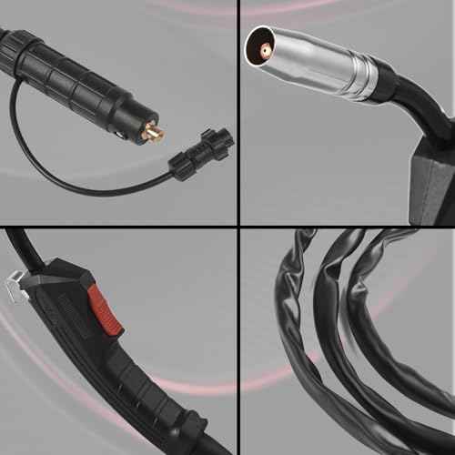 Professional 2.5m MIG Welding Torch 250Amp-Heavy Duty Euro Style Gun with 8.2ft Cable, Compatible with Most MIG Welders, Ergonomic Handle & Durable Copper Contact Tips (DIY & Industrial Use)