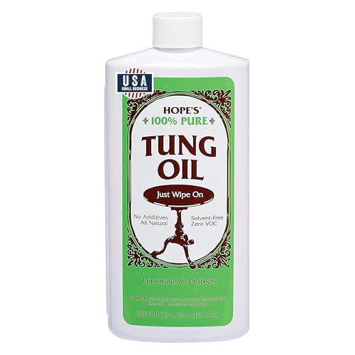 Hope's 100% Pure Tung Oil - Food Safe Wood Finish, 16 Fl Oz - Variation 1