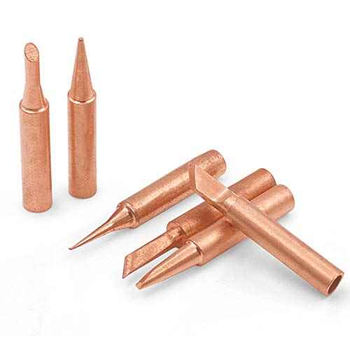 Mesee 12 Pcs Soldering Iron Tip Kit, Lead-Free Copper 900M Solder Tips Replacement Welding Head Tool Accessories for Hakko, Radio Shack, TENMA, ATTEN, Quick, Aoyue, Yihua Solder Station