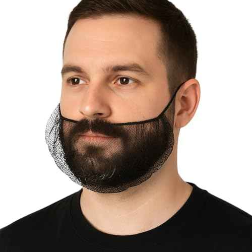 100Pcs Disposable Nylon Beard Nets - Breathable & Durable - 19" - Black