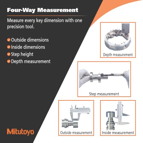 Mitutoyo 530-101 Vernier Calipers, Stainless Steel, for Inside,