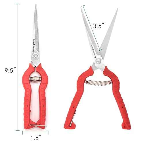 Extra Long Garden Scissor, Stainless Steel Pruning Shears, Bonsai Plant Trimming Scissors for thorny roses plant Flowers Harvesting Herbs Fruits or Vegetables