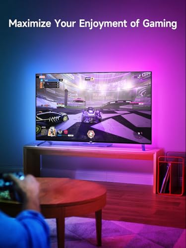 KANTUTOE 16.4ft RGB TV Backlight Strip for 45-75 Inch TVs with Music Sync App Control