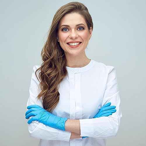 Nitrile Exam Gloves Latex Free & Powder Free Disposable Gloves for Cleaning, Food Safe, Medical Use - 4 Mil