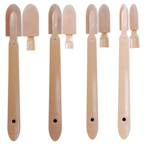 Silicone Sealant Processing Tool Set, Professional Caulking Applicator Spatulas, 4-Piece Kit, 11.4 Inch Length, Hand-Powered