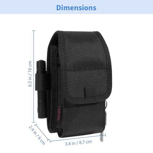 KENOBE Belt EDC Pouch, 5-Pocket Multi-Purpose Tool Holder, Multitool Holster Tactical Pouch Cell Phone Organizer for Work, Hiking, Camping, Barbecue, Rescue
