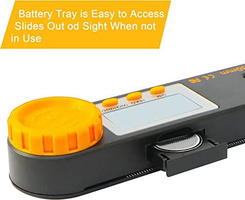 Rainyb 7-Inch Digital Angle Finder Protractor with LED Display, Horizontal/Vertical Levels, 0-360°