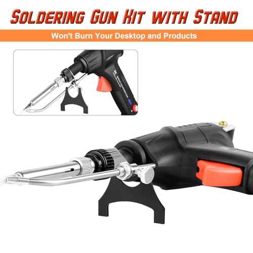 Soldering Gun Kit, Upgrade 120W Adjustable Temp Multi-Function Soldering Iron Set, Soldering Iron Kit for Electronics Welding Repair (11-Piece Set) (Black)