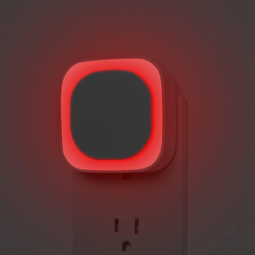 YUNLEX 2 Pack Plug in Dimmable Red Night Light, Auto Dusk to Dawn Sensor, LED Night Light, Soft Glow, Diffused Light, for Baby Nursery, Kids, Bathroom, Hallway, Bedroom, Kitchen, as Gifts