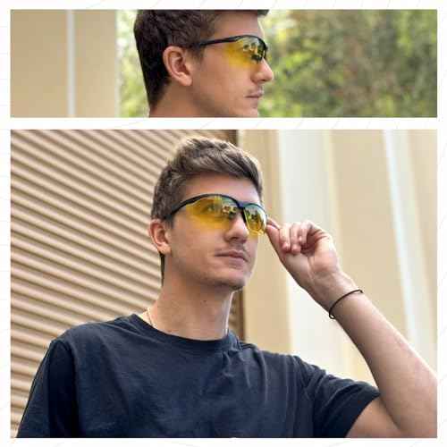 Calabria 91348 3 Pack Bulk Bifocal Reading Safety Glasses Readers +2.00 Yellow Men Women Wrap Around Eye Protection Anti Fog