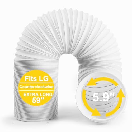 Aukney 59'' Portable Air Conditioner Exhaust Hose - 5.9 Inch Anti-Clockwise Thread, Universal Replacement Vent Hose