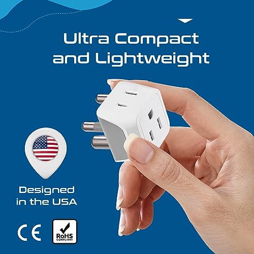 Ceptics South Africa & Namibia Travel Adapter Plug Type M Cream White 3 Pack