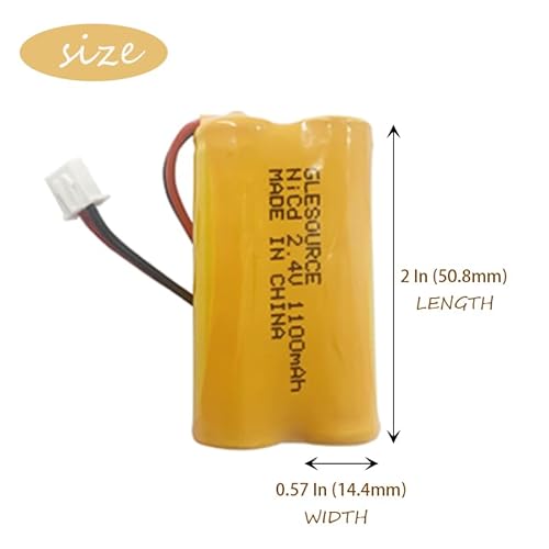 (4 Pack 2.4V 1100mAh Battery Replacement for Exit Sign Emergency Light Exitronix 10010036 Lithonia 10010034 Interstate NIC1394 BEL-179