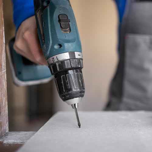 5 Pcs Dry Diamond Drill Bits Set 6mm Diamond Core Tile Drill Bits 1/4" Carbide Hole Saws 6mm Vacuum Brazed Masonry Set for Granite Tile Ceramic Marble Stone Glass Hard Material