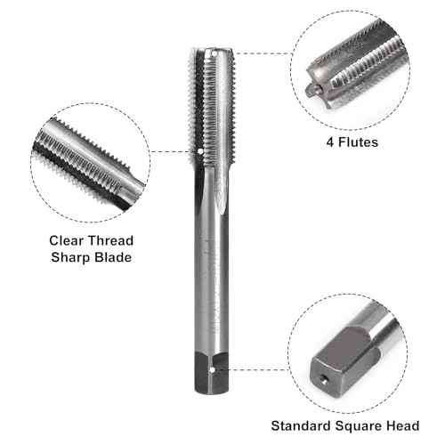 M12 x 1.25 Metric Thread Tap M12 x 1.25mm High-Speed Steel Machine Tap Right Hand Tap
