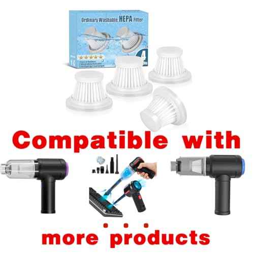 4-Pack Vacuum Cleaner Original Filter - 1-year Lifetime - HEPA Filter Replacement for Air-01- VC08 - Air-118 Pro