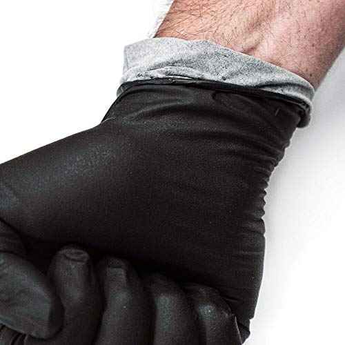 Mechanix Wear: 6 Mil Nickelback Nitrile Gloves with Sweat Absorbing Liner, Latex and Powder Free, Disposable Gloves, Textured Grip, 50 pack, Cleaning and Mechanic Work Gloves (Gray 6 mil, Medium)