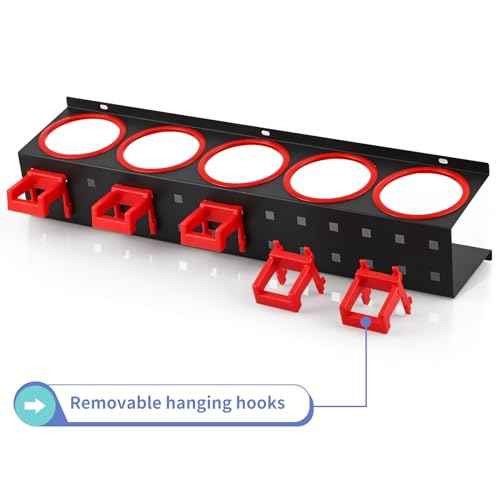 MOLIGOU 2 Pcs Spray Bottle Storage Rack, Wall Mount Bottle Organizer Car Detailing, Steel Spray Bottle Holder