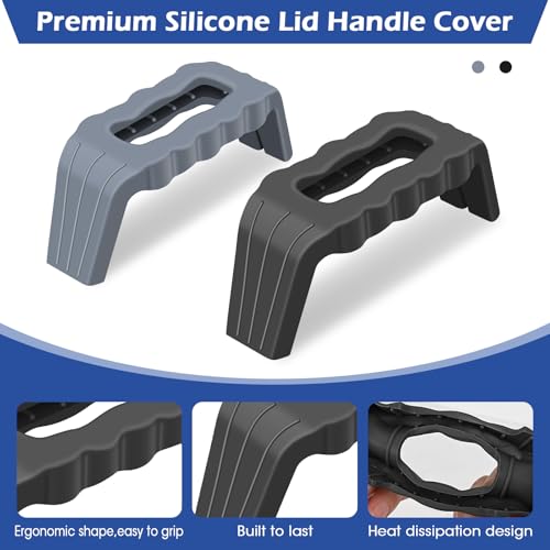 Silicone Lid Handle Cover for Ninja Foodi + Possible Cookers 6.5/8.5 Qt – Heat-Resistant Sleeve