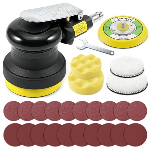 3 inch & 4 Air Sander Kit, Pneumatic Random Orbital DA with Sanding