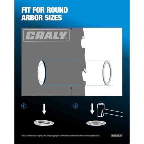 CRALY Saw Blade Bushing Set, Arbor Adapter Kit, Reduction Ring Combo, 1''-20mm, 1''-5/8'', 7/8''-20mm, 7/8''-5/8'', 20mm-5/8'', 20mm-10mm, 5/8''-10mm, 5/8''-3/8'', 16-Pack(BU-08-16A)