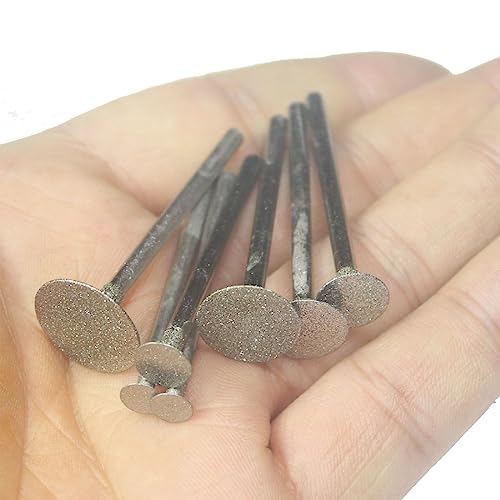 ?????? ???? 7 Pcs T Shape Diamond Burr - 1/8'' Shank Mini Channel Carving Diamond Burs Stone Carving Bits for Rotary Tools Includes Dremel