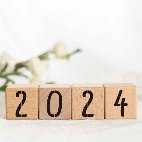 2 Pack 3.5 Inch Symbol and Numbers Stencils, Reusable Templates Interlocking 0-9 Address Number Stencil Kit for Painting Number on Mailbox, Wood, Wall, Trash, Patio, DIY Art Craft Projects