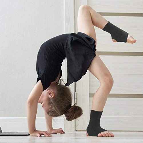Luwint kid Compression Ankle Brace - Knitted Ankle Sleeve Sock Support for Sprains Arthritis Tendonitis Running Fitness, 1 Pair Black