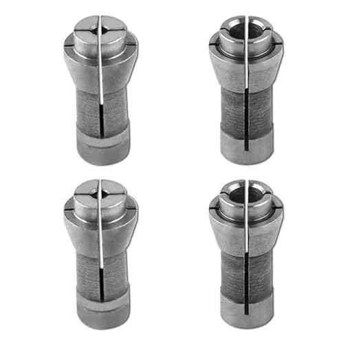 4 Pcs Die Grinder Collet Grinding Machine Clamping Collet Adapter 1/4" and 1/8" Arbors Shank, 2 Pack 3mm and 2 Pack 6mm Grinding Machine Clamp Engraving Chuck Die Grinder Tool
