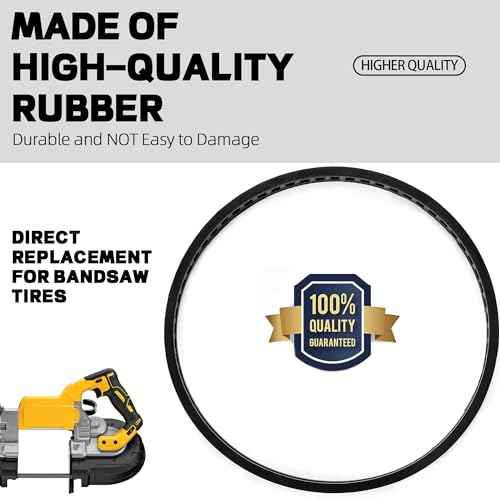 TonGass Bandsaw Rubber Tires Replacement Compatible with Dewalt DWM120, A02807, DCS374, DW328K, D28770K, D28770, Band Saw Tires for Dewalt Portaband Rubber Wheels - 2 Pack