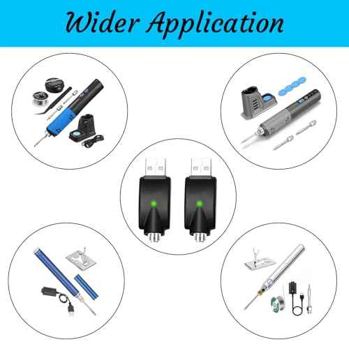 2 Pcs Replacement Tip Chargers for Wireless Soldering Iron - Charger with LED Indicator