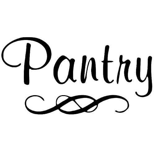 Pantry Sticker/Decal 9x4.5 inches - Vinyl Door Cabinet Cupboard Glass Pantry Label Organizer for Home and Kitchen D?cor