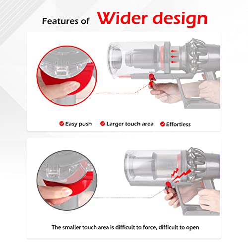 Upgraded Dust Bin Trigger Switch Compatible with Dyson V10 V11 V15 Gen5 Vacuum Cleaner, Release Bin Handle/Dirt Cup Opening Handle/Dust Box Opeaning Switch Button Replacement Parts