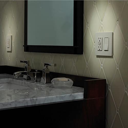 Lutron Claro 2-Gang Satin Light Switch Cover Plate - Snow, 1 Pack